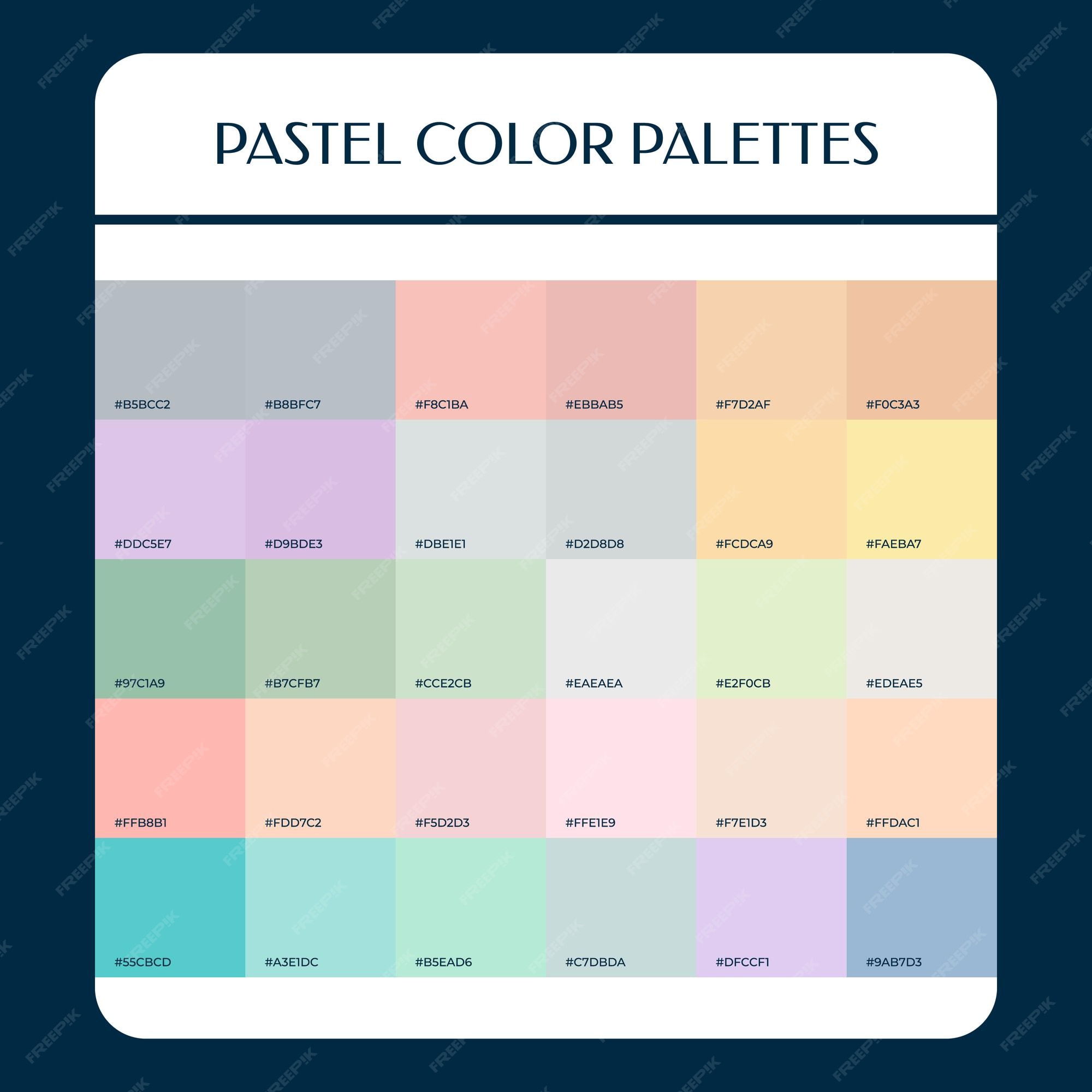 Paleta De Colores Degradados Pastel Vector Premium 
