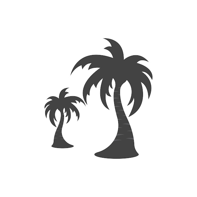 Palm logo icono plantilla y símbolo vector árbol