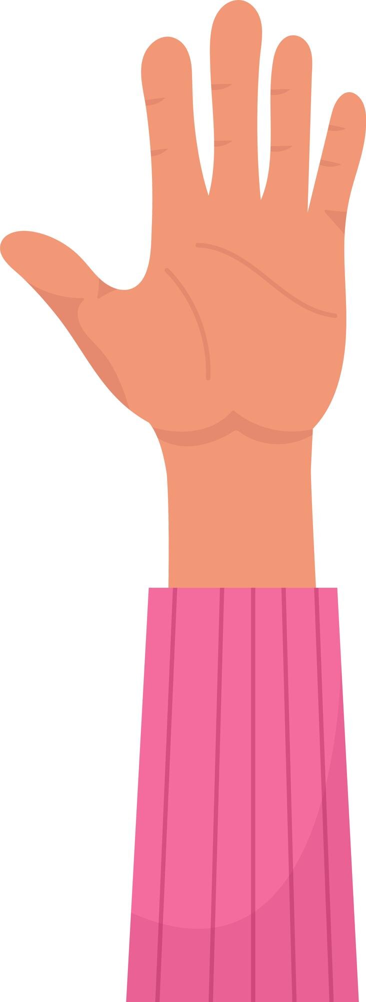 Vector palma abierta de la mano de las mujeres