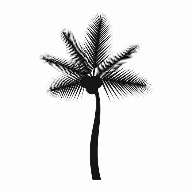 Palma butia capitata icono en estilo simple aislado sobre fondo blanco Flora símbolo