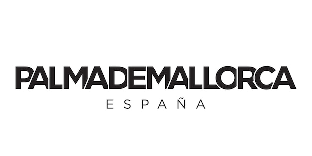 Palma de Mallorca en el emblema de España El diseño presenta un estilo geométrico