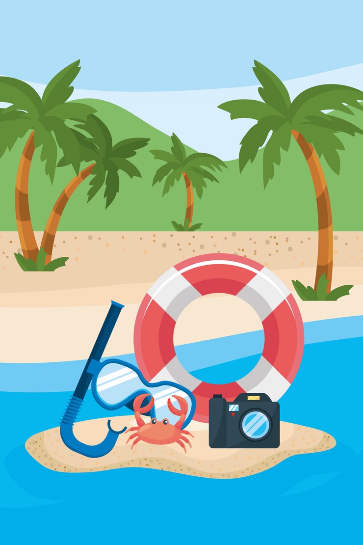 Vector palma de la temporada de verano
