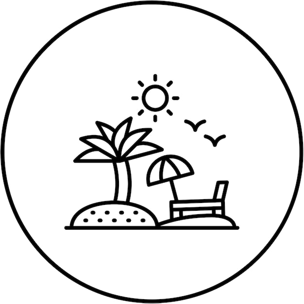 una palmera y una caja con una palmera en ella