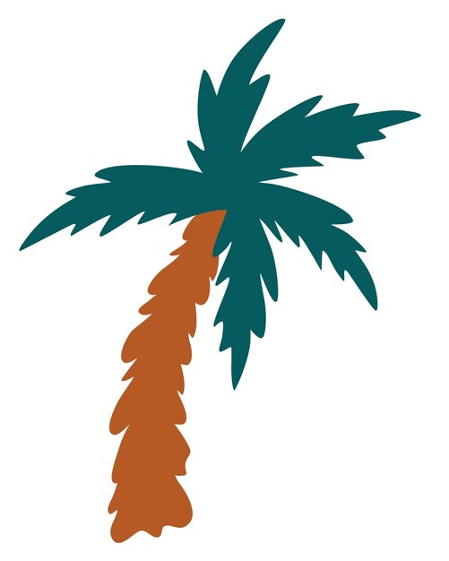 Palmera de dibujos animados. Árbol de coco. Vacaciones de verano.