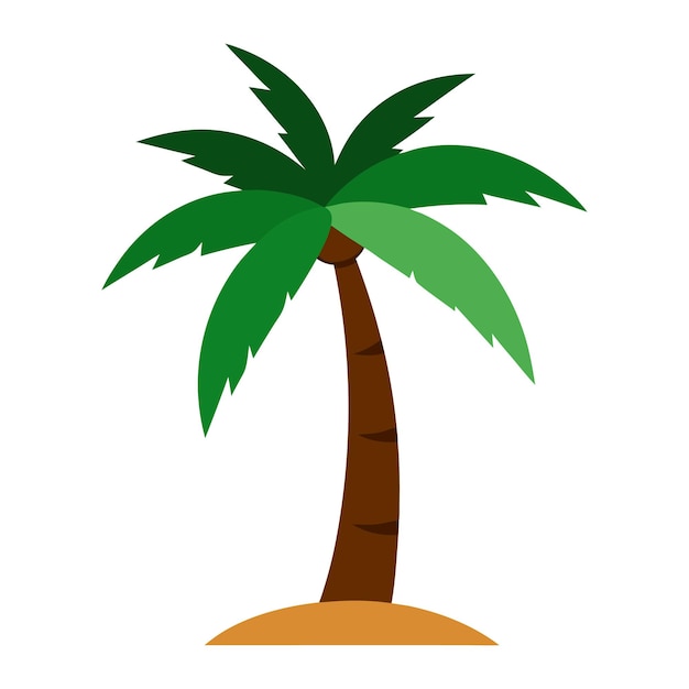 una palmera está en el medio de una imagen de una palmera