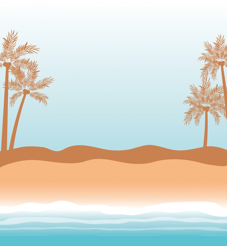 Vector palmera de fondo de diseño de temporada de verano