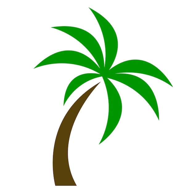 Palmera Isla vacaciones Océanos y playas viaje Árboles tropicales Vector