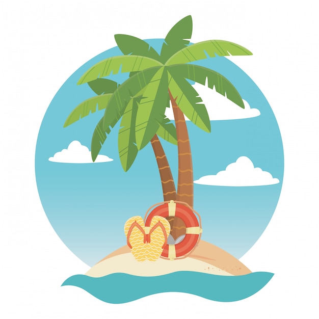 palmera en la isla
