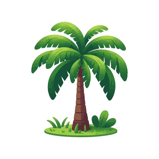 una palmera con una palmera verde en ella