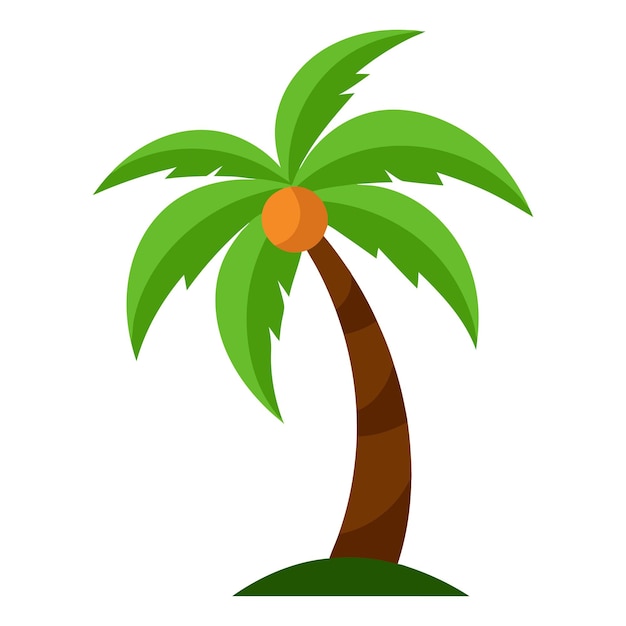 una palmera con una palmera verde en ella