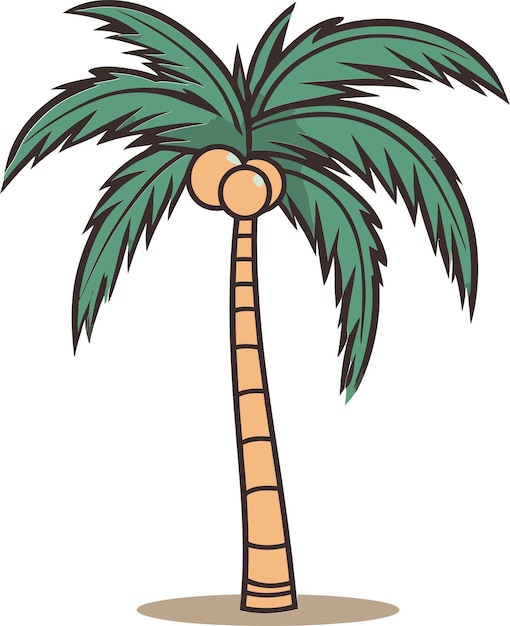 una palmera con una parte superior verde que dice palma
