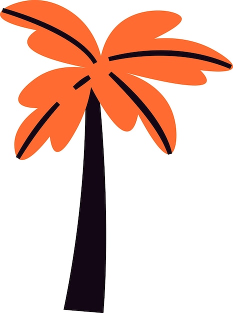 Palmera tropical dibujada a mano