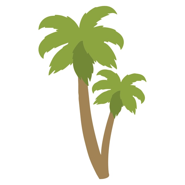 Las palmeras en una isla tropical