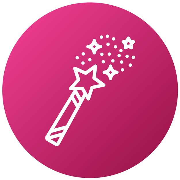 un palo rosa con estrellas en él está sosteniendo una estrella