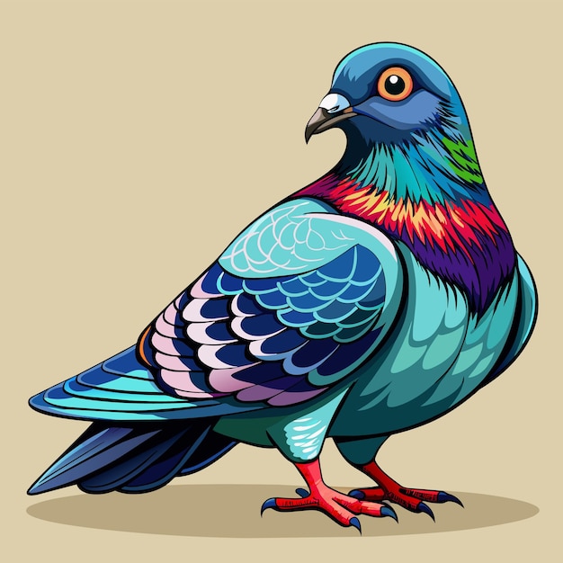 paloma portadora paloma pájaro avícola pájaro anidador pollito vector mascota