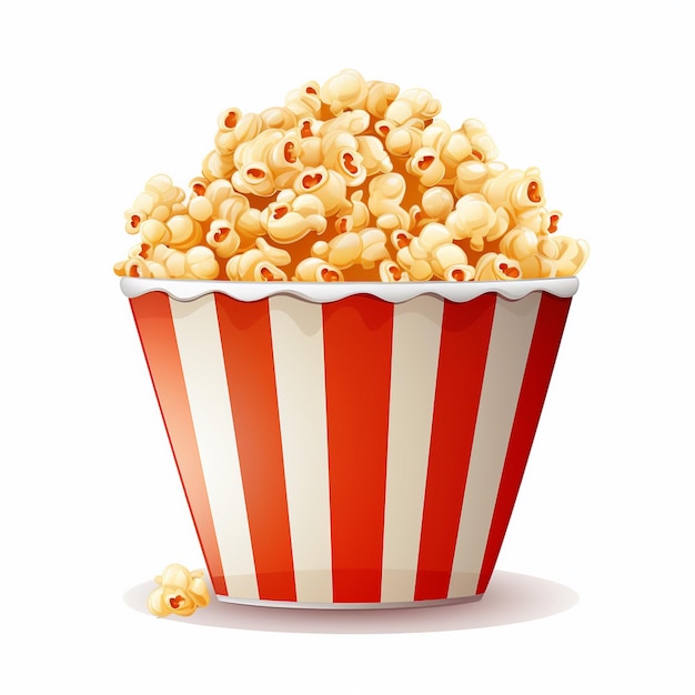 palomitas de maíz película de maíz vector bocadillo comida entretenimiento cine pop película ilustración caja cont