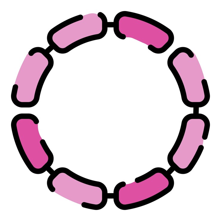 Vector palos de bacterias en un icono de círculo contorno de palos de bacterias en un icono de vector de círculo color plano aislado