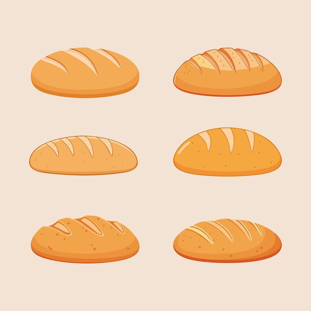 El pan dibujado a mano al estilo seis se ve delicioso