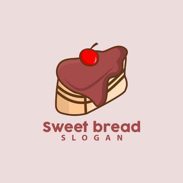 Pan dulce Logo Pancake Cumpleaños Vector Sandwich Símbolo Ilustración Icono Diseño