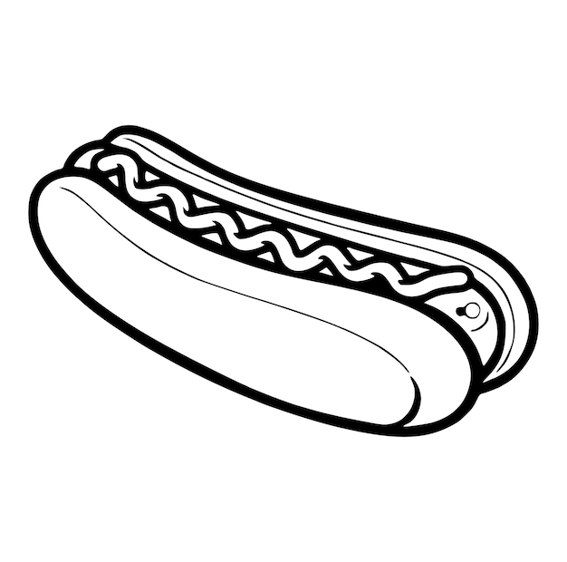 Vector pan de hotdog