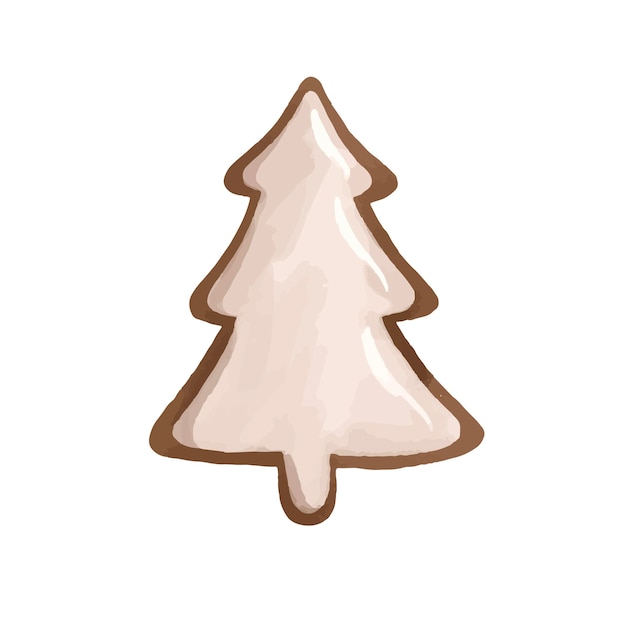 Pan de jengibre de Navidad Ilustración dibujada a mano divertida.