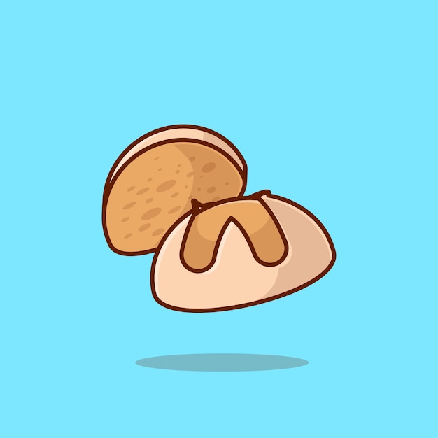 Pan de lechuga ilustración vectorial de dibujos animados simple icono de concepto de comida tradicional aislado