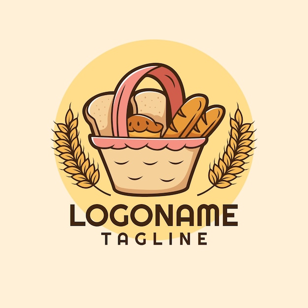 Pan logotipo plantilla