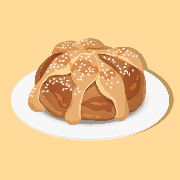 Pan de muerto dibujado a mano