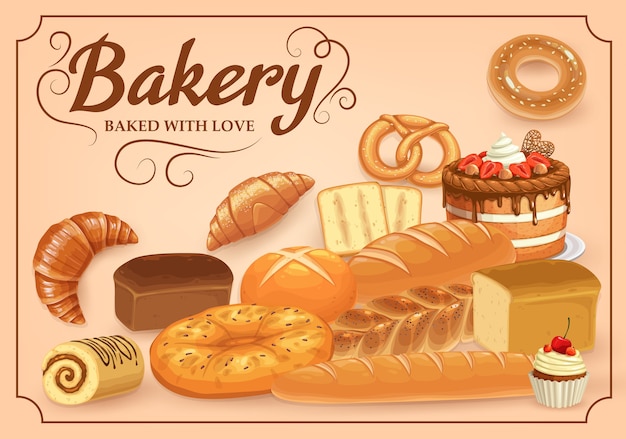 Pan de productos de panadería