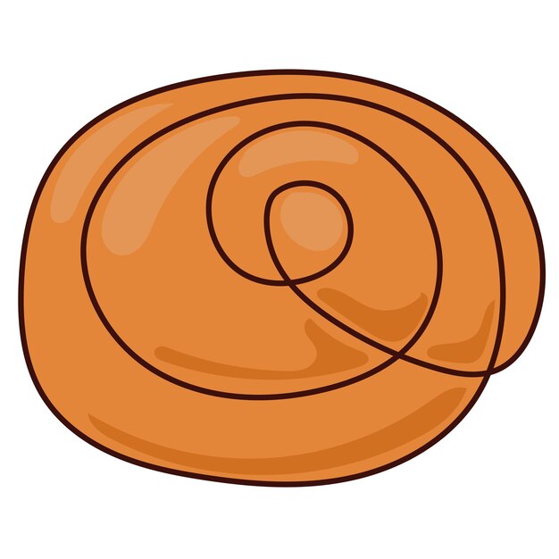 Panadero dibujado Artesanía hecha a mano Producto Doodle Símbolo de pan Contorno blanco aislado Arte saludable