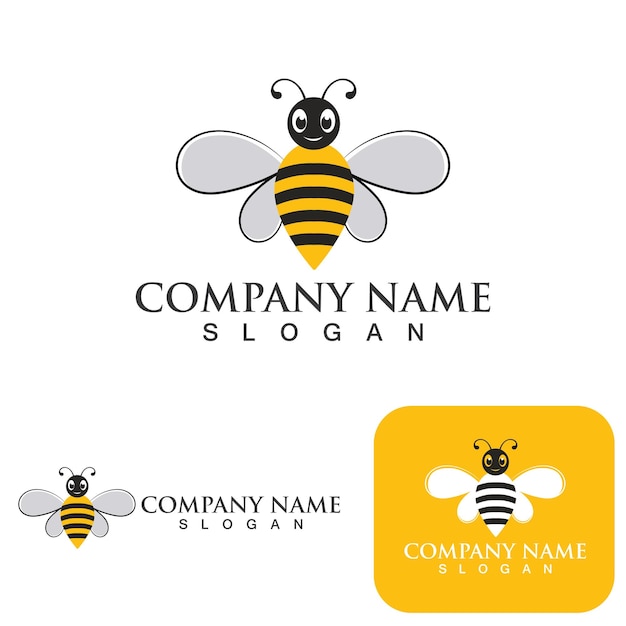 Panal abeja animal logo vector imagen