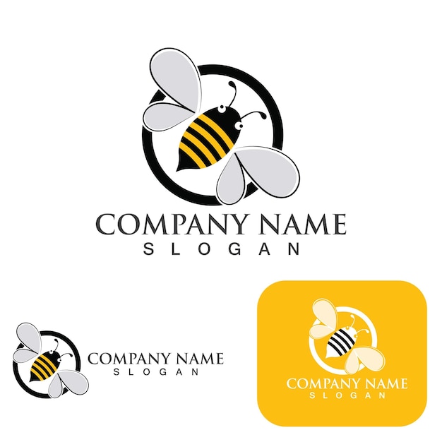 Panal abeja animal logo vector imagen