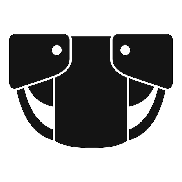 El pañal de bebé protege contra fugas icono estilo simple