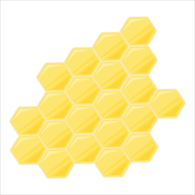 Panales sobre un fondo blanco Icono de panal para la interfaz de usuario de la aplicación del logotipo de diseño de su sitio web