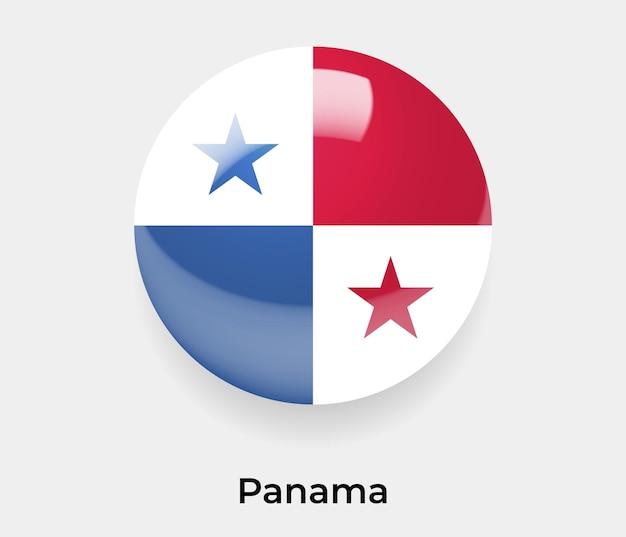 Panamá bandera brillante burbuja icono vector ilustración