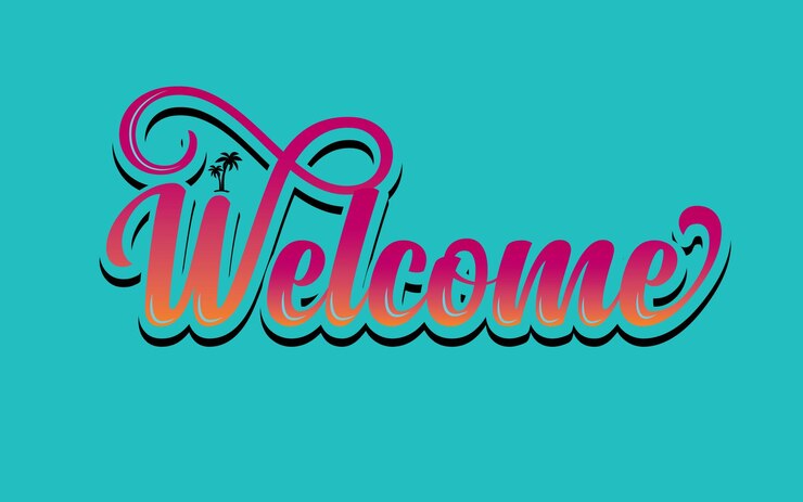 Vector pancarta y afiche de bienvenida