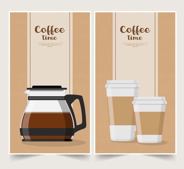una pancarta de café