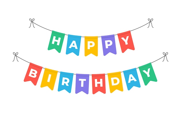 Una pancarta de cumpleaños colorida