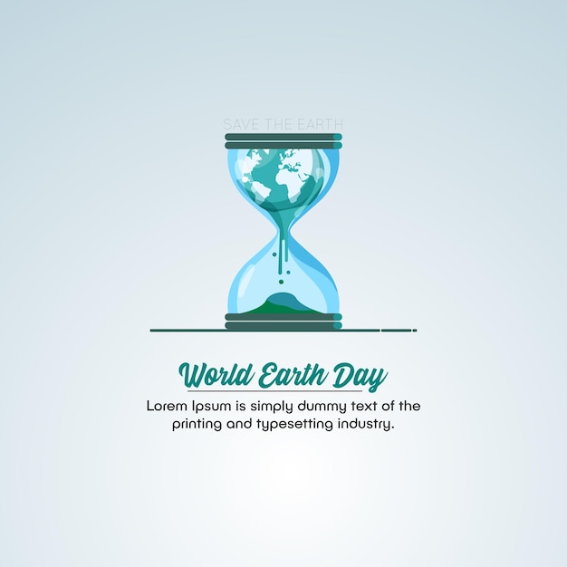 Pancarta del Día de la Tierra Feliz Ilustración de una pancarta del Día de la Tierra feliz para la celebración de la seguridad ambiental