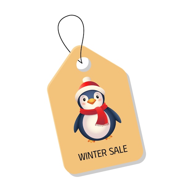 Una pancarta con elementos navideños La oferta de descuentos de Navidad y Año Nuevo para la temporada de invierno