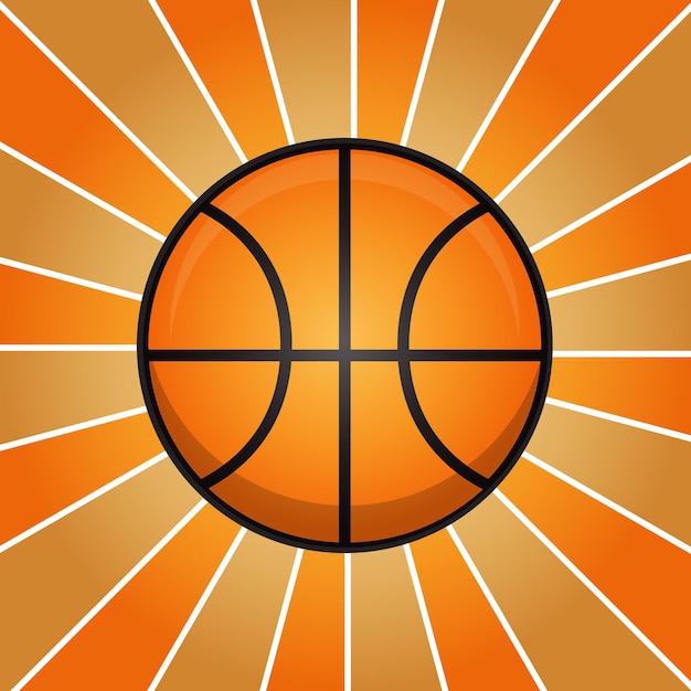 Una pancarta con una pelota de baloncesto.