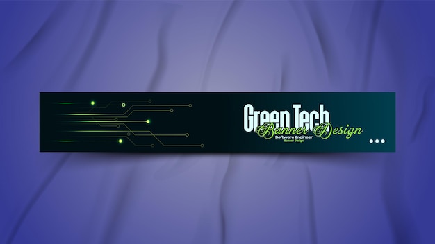 una pancarta verde que dice tecnología verde en ella