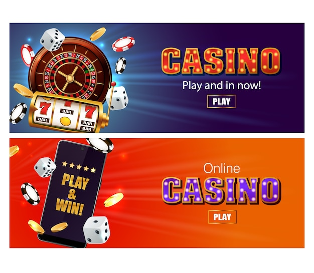 Las pancartas de los casinos en estilo realista