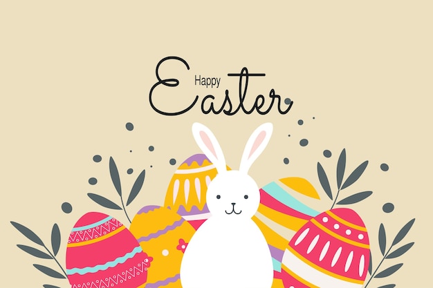 Las pancartas con saludos de Pascua El diseño es de colores brillantes