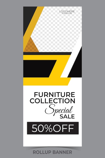 pancartas simples y modernas para la venta de muebles
