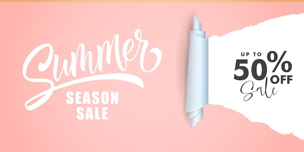 Las pancartas de venta de verano 3D de papel trapo