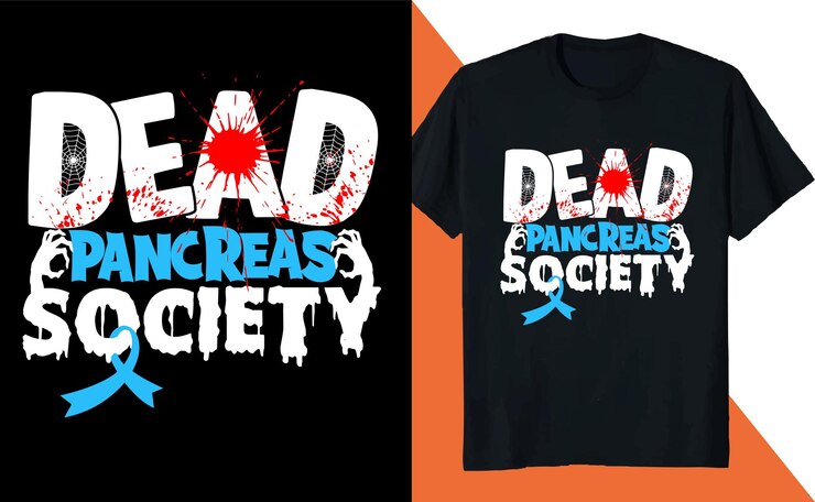 Vector páncreas muerto páncreas muerto conciencia de la diabetes de halloween diseño de insulina diabética