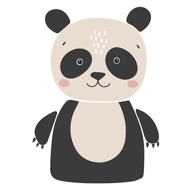 Panda animal vector Resumen bebé panda vector boho bebé animal lindo animal aislado