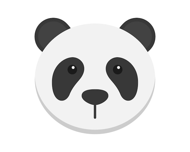 Panda cara ilustración Logo símbolo China oso lindo cabeza de panda feliz animal bambú Vector ilustración