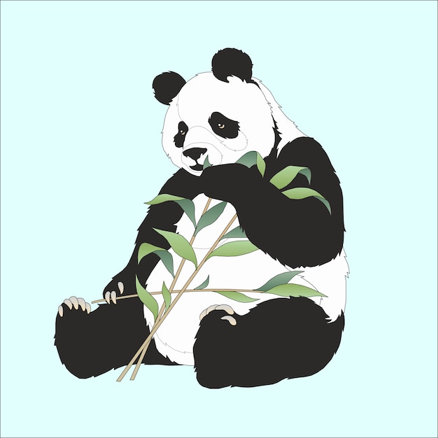 Panda comiendo bambú